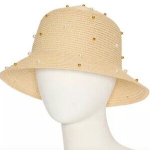 Liz Claiborne Pearl Bucket Womens Bucket Hat, One Size , Straw